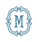 Fishtail Satin Outline & Vine Monogram Frame, Machine Embroidery Design, 7 Sizes, PES DST+++ Incl Digital Instant Download