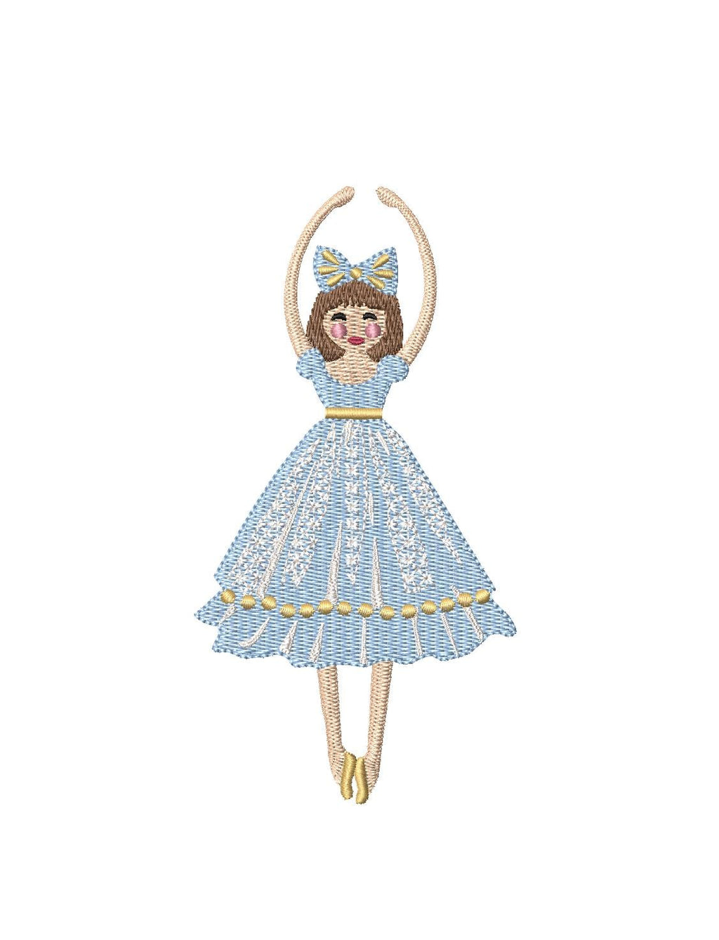 Nutcracker Clara Ballet Ballerina, Machine Embroidery Design, 5 Sizes, PES DST JEF++ Included