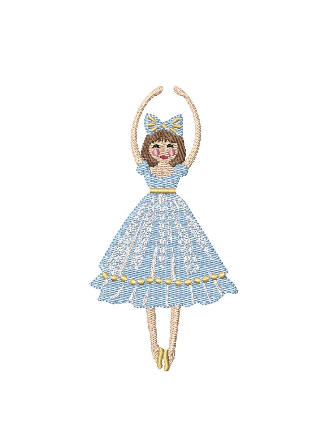 Nutcracker Clara Ballet Ballerina, Machine Embroidery Design, 5 Sizes, PES DST JEF++ Included