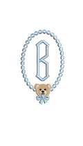 Mini Teddy Bear & Pearl Frame, Machine Embroidery Design, 4 Sizes, PES DST+++ Incl Digital Instant Download