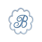 Applique Scalloped Beaded Frames with Bow Option, Machine Embroidery Designs, 5 Sizes, PES DST+++ Incl Digital Instant Download