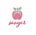 Cross Stitch Apple & Optional Bow, Machine Embroidery Design, 5 Sizes, PES DST+++ Incl Digital Instant Download