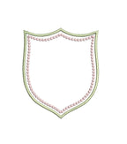 Satin & Pearl Knots Crest Monogram Frame, Machine Embroidery Design, 7 Sizes, PES DST+++ Incl Digital Instant Download