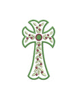 Christmas Fishtail Cross Satin Outline, Machine Embroidery Design, 7 Sizes, PES DST+++ Incl Digital Instant Download