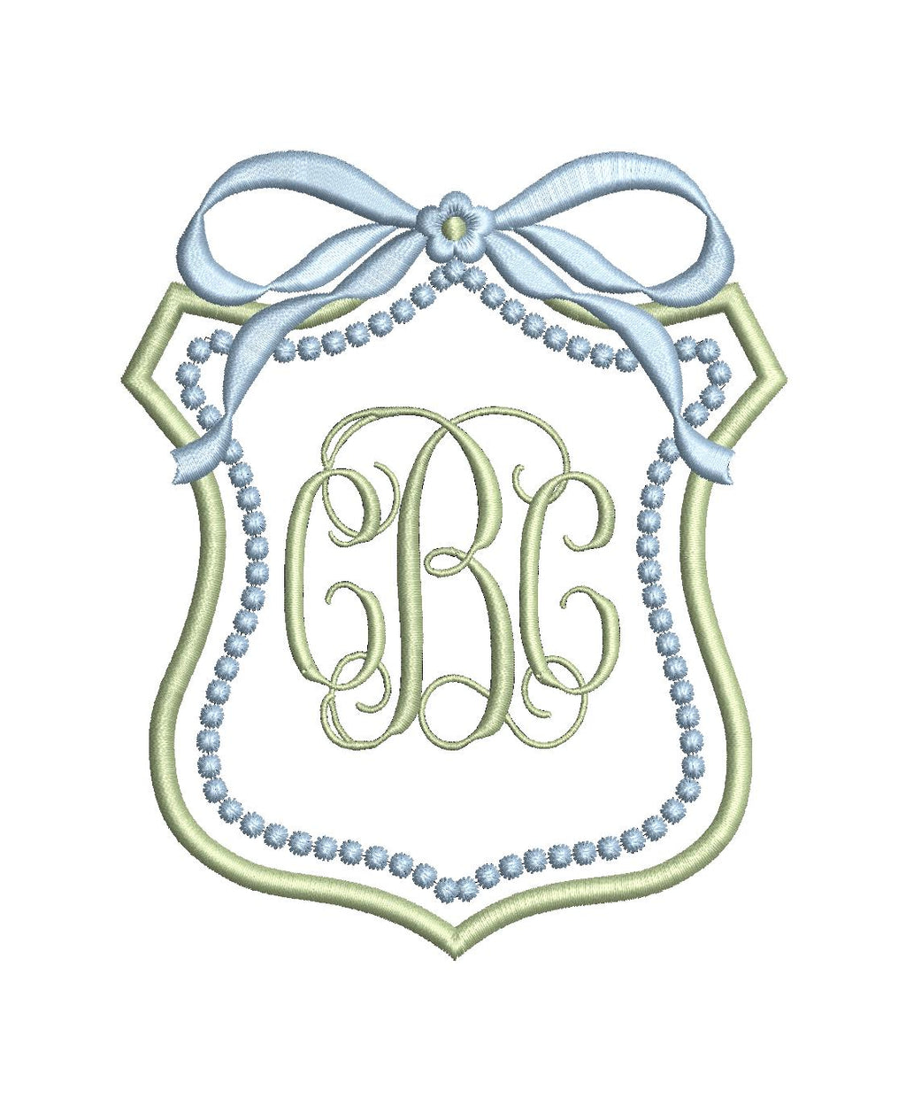 Heirloom Crest Monogram Frame, Machine Embroidery Design, 5 Sizes, PES DST+++ Incl Digital Instant Download