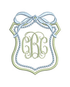 Heirloom Crest Monogram Frame, Machine Embroidery Design, 5 Sizes, PES DST+++ Incl Digital Instant Download