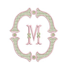 French Knot Fill Fishtail Satin Outline Monogram Frame, Machine Embroidery Design, 5 Sizes, PES DST+++ Incl Digital Instant Download