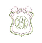 Heirloom Crest Monogram Frame, Machine Embroidery Design, 5 Sizes, PES DST+++ Incl Digital Instant Download