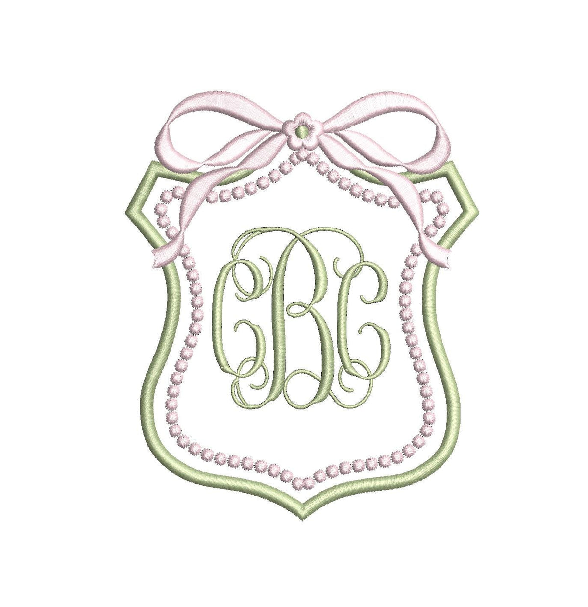 Heirloom Crest Monogram Frame, Machine Embroidery Design, 5 Sizes, PES DST+++ Incl Digital Instant Download