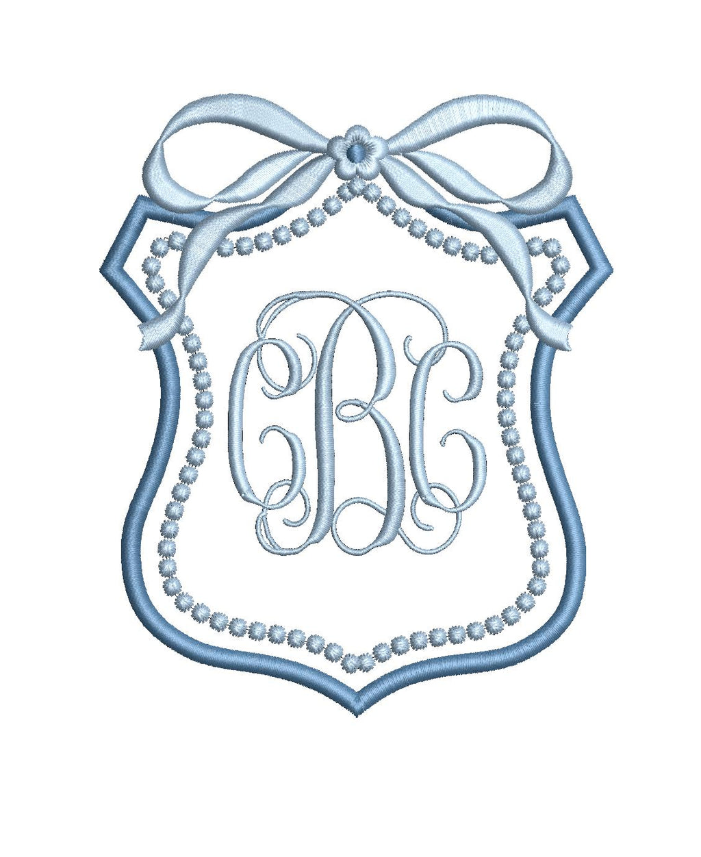 Heirloom Crest Monogram Frame, Machine Embroidery Design, 5 Sizes, PES DST+++ Incl Digital Instant Download