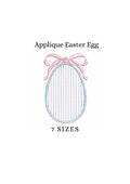 Applique Easter Egg & Bow Crest Monogram Frame, Machine Embroidery Design, 6 Sizes, PES DST+++ Incl Digital Instant Download