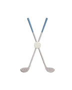 Golf Monogram Frame Machine Embroidery Design, Clubs Crossed with Ball, 6 Sizes PES++ Incl Digital Instant Download