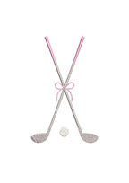 Girls Golf Clubs Crossed Monogram Frame Machine Embroidery Design, 6 Sizes PES++ Incl Digital Instant Download