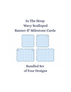 In The Hoop Banner & Milestone Cards, Applique Machine Embroidery Designs, 6 Sizes, PES DST+++ Incl Digital Instant Download
