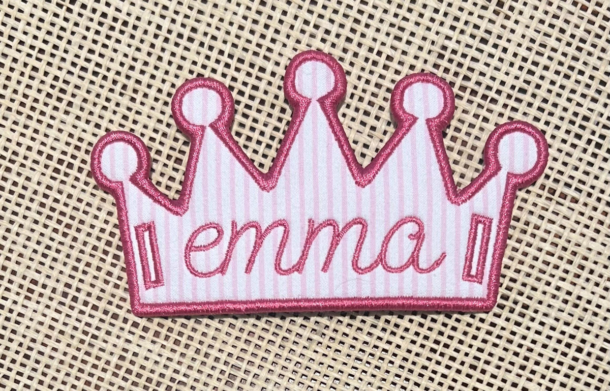 In The Hoop Applique Tiara or Crown, Machine Embroidery Designs, 5 Sizes, PES DST+++ Incl Digital Instant Download