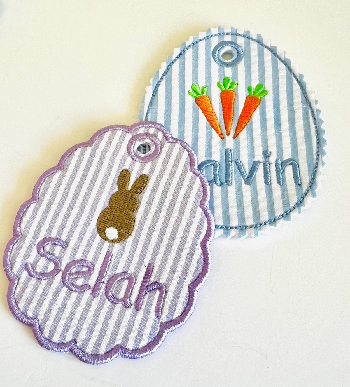 In The Hoop Egg Shaped Tag Bundle, Machine Embroidery Designs, 5 Shapes, 4 Sizes Each, PES DST+++ Incl Digital Instant Download