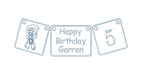 In The Hoop Satin Edge Banner & Milestone Cards, Applique Machine Embroidery Designs, 5 Sizes, PES DST+++ Incl Digital Instant Download