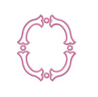 Fishtail Applique Monogram Frame, Machine Embroidery Design, 5 Sizes, PES DST+++ Incl Digital Instant Download