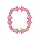 Fishtail Applique Monogram Frame, Machine Embroidery Design, 5 Sizes, PES DST+++ Incl Digital Instant Download