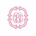 Fishtail Applique Monogram Frame, Machine Embroidery Design, 5 Sizes, PES DST+++ Incl Digital Instant Download