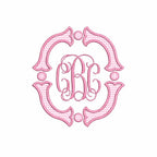 Fishtail Applique Monogram Frame, Machine Embroidery Design, 5 Sizes, PES DST+++ Incl Digital Instant Download