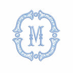 Fishtail Applique Monogram Frame, Machine Embroidery Design, 5 Sizes, PES DST+++ Incl Digital Instant Download
