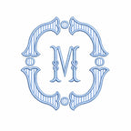 Fishtail Applique Monogram Frame, Machine Embroidery Design, 5 Sizes, PES DST+++ Incl Digital Instant Download