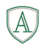 Double Sheild Satin Crest Monogram Frame, Machine Embroidery Design, 9 Sizes, PES DST+++ Incl Digital Instant Download