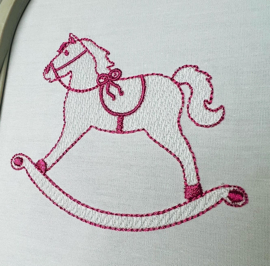 Rocking Horse SKETCH Machine Embroidery Design, 7 Sizes, PES DST+++ Incl Digital Instant Download