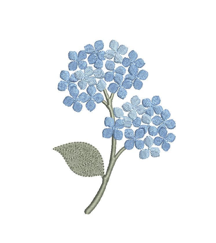 Hydrangea Large, Machine Embroidery Design, 7 Sizes, PES DST+++ Incl Digital Instant Download