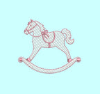 Rocking Horse SKETCH Machine Embroidery Design, 7 Sizes, PES DST+++ Incl Digital Instant Download