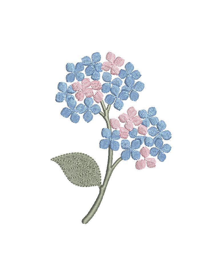 Hydrangea Large, Machine Embroidery Design, 7 Sizes, PES DST+++ Incl Digital Instant Download