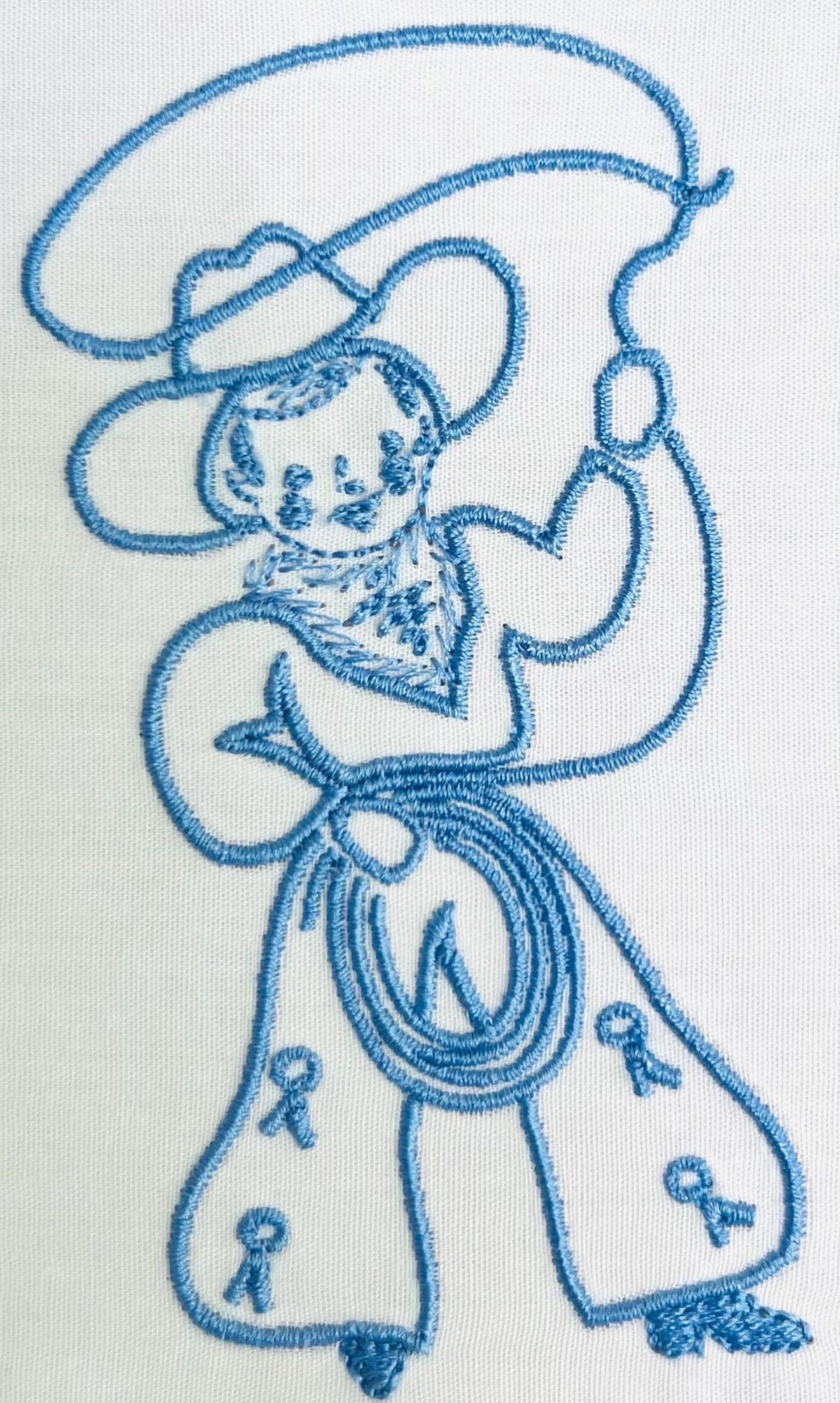Vintage Cowboy Kid Embroidery Machine Design Set, Four Options, 3 Sizes PES DST JEF++ Incl Digital Instant Download